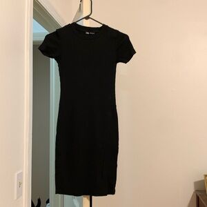 Zara Black Short Sleeve Dress size small